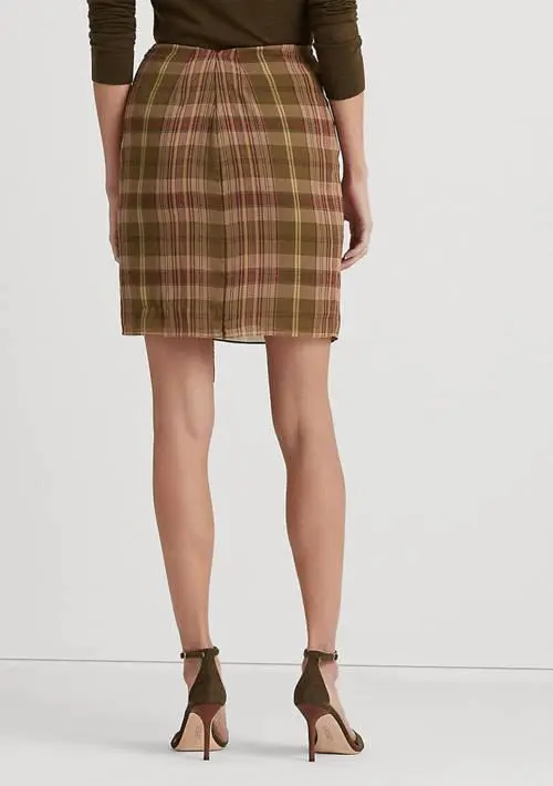 Ralph Lauren Ralph Lauren Plaid Ruffle Trim Georgette Skirt 2