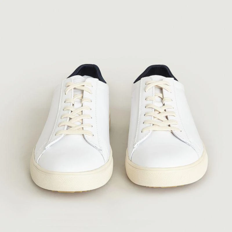 Clae Bradley Trainers White Leather Navy CLAE 3