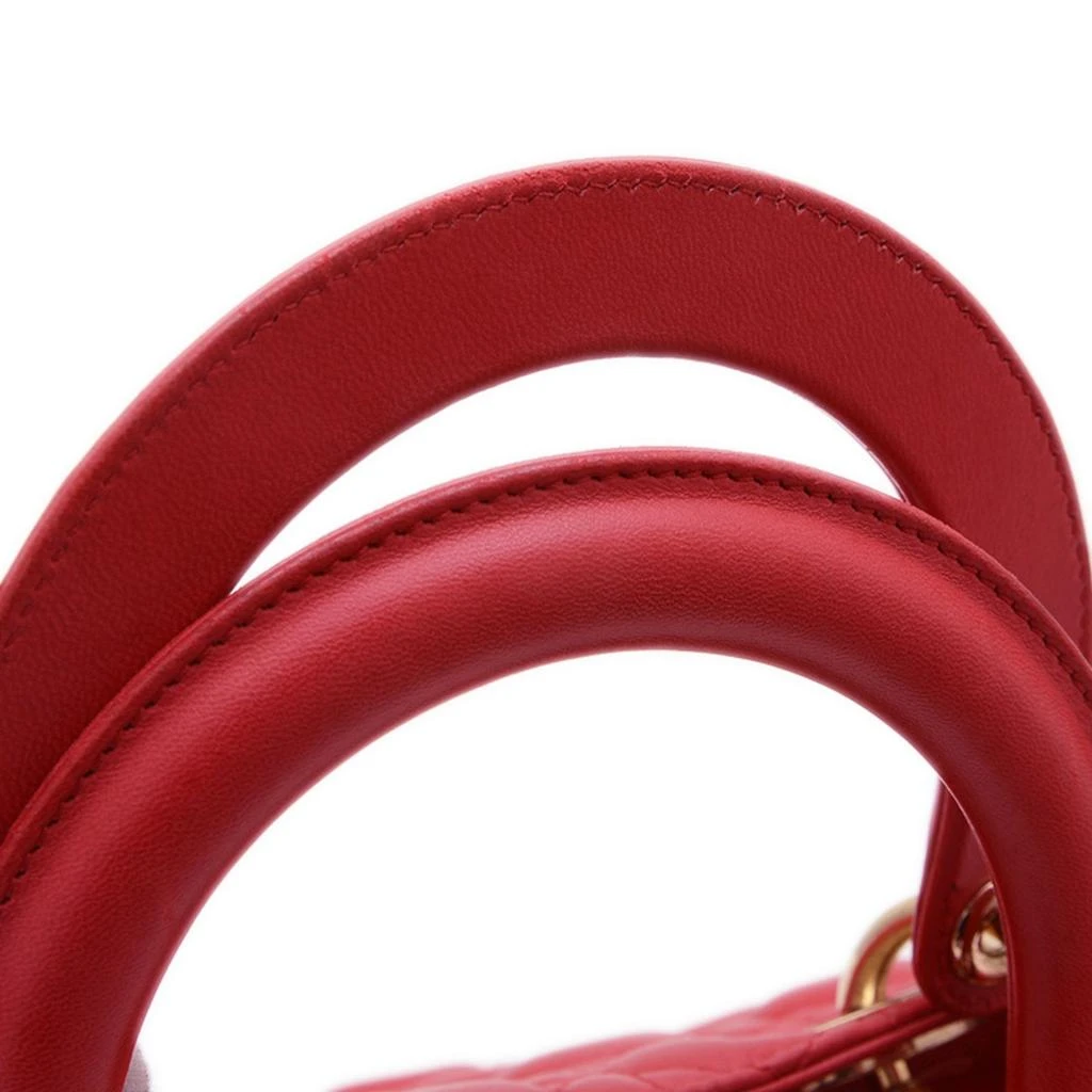 Dior Leather Handbag Shoulder Bag (Pre-Owned) 4