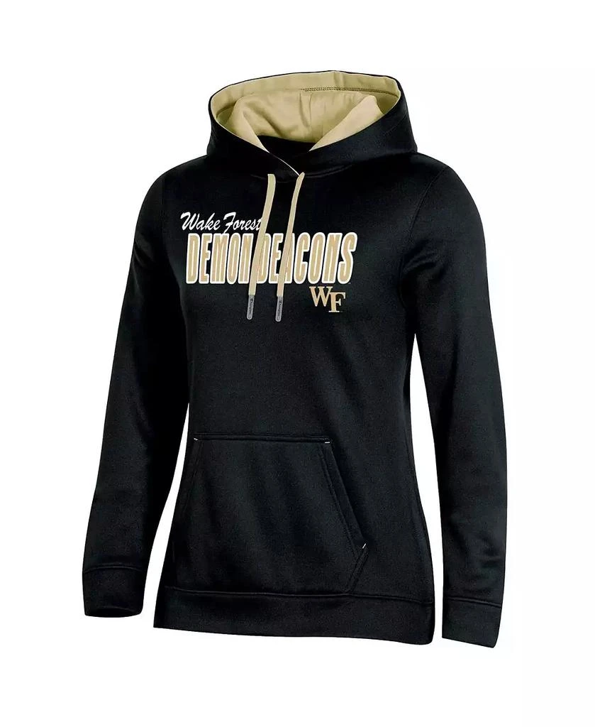 CHAMPION Women's Black Wake Forest Demon Deacons Team Pullover Hoodie 3