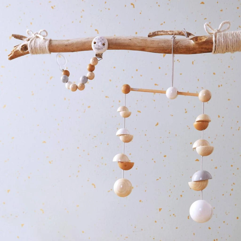HABA Wooden Mobile Dots In Brown 5