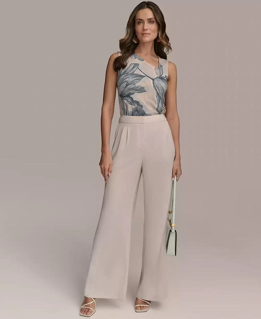 Donna Karan Women's Pleat-Front Wide-Leg Pants 4