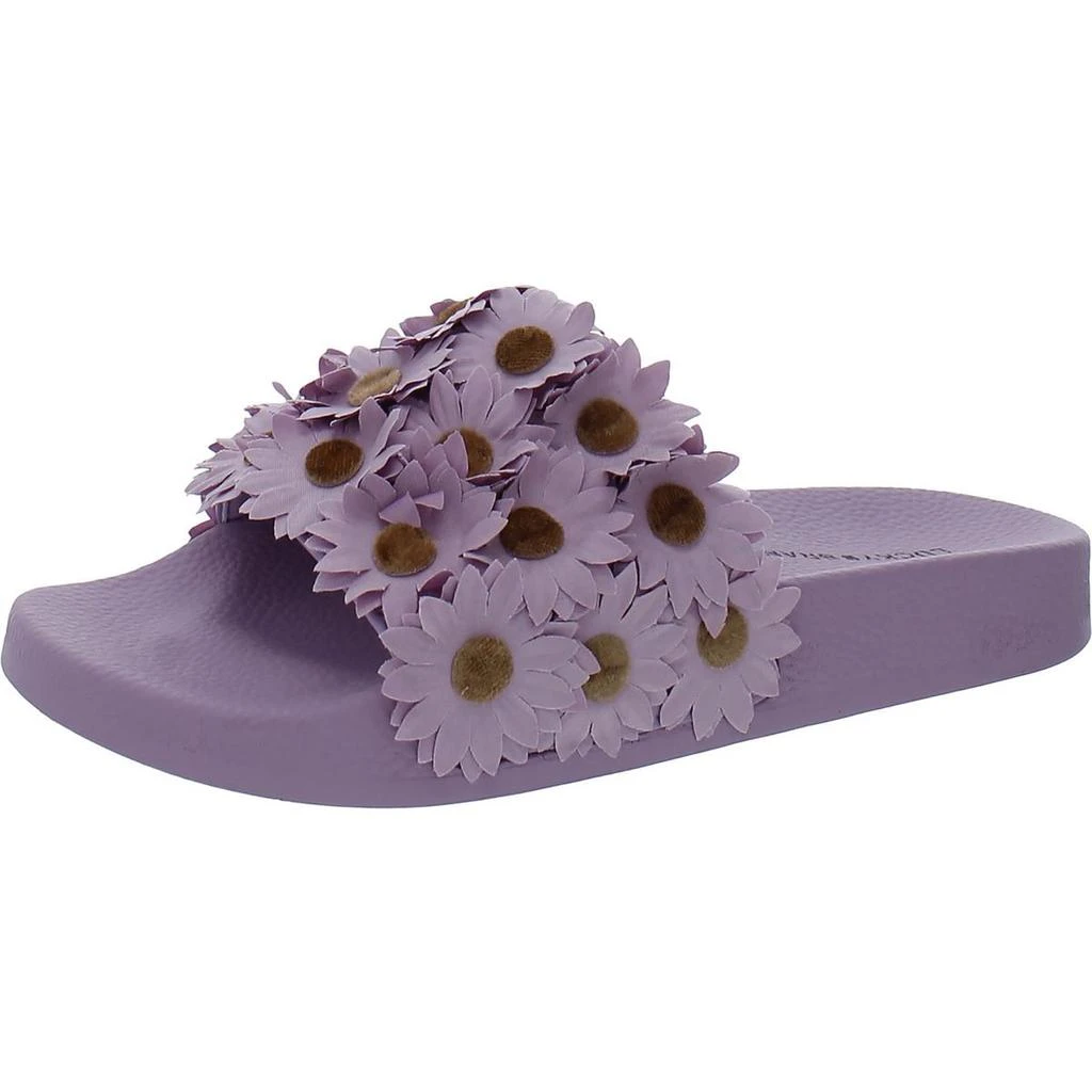 Lucky Brand Gellion Womens Applique Embellished Slide Sandals 1