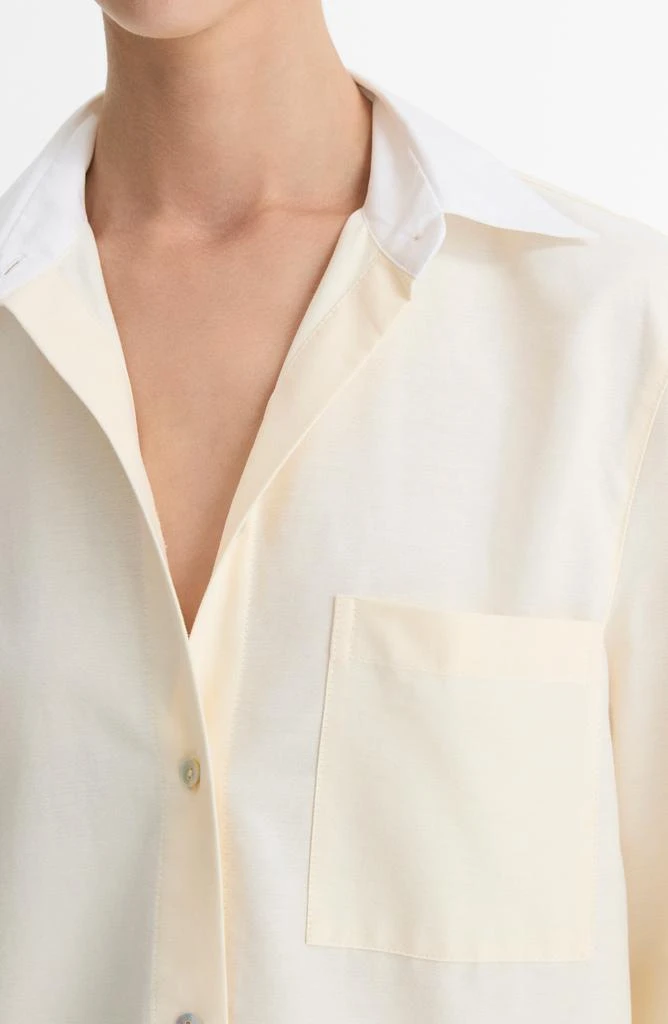 Vince Contrast Collar Oxford Button-Up Shirt 3