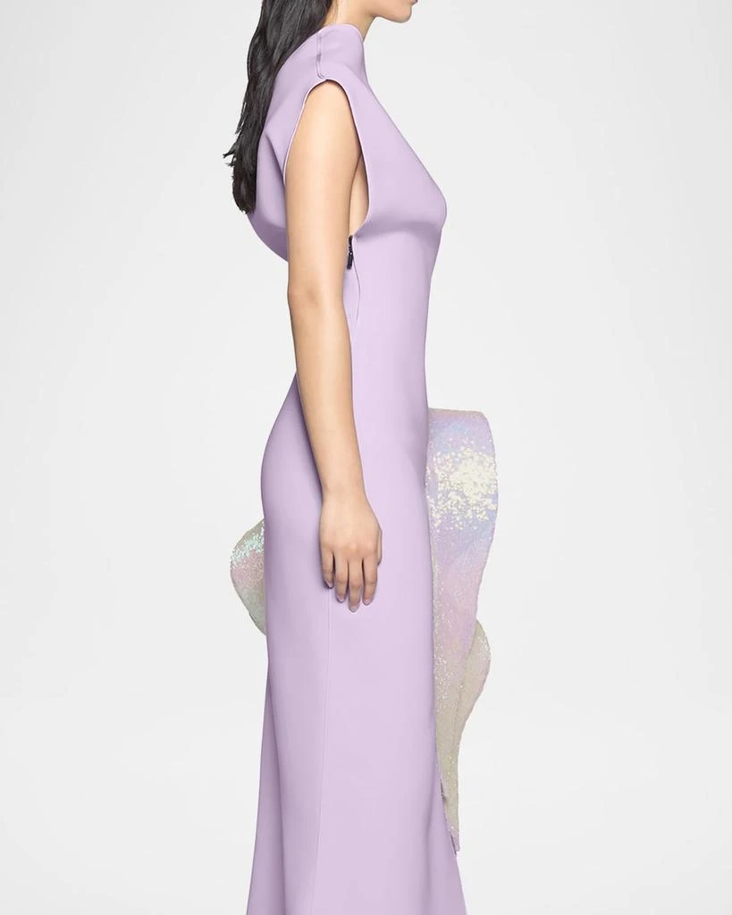 Maticevski Wishing Sequined-Ruffle Slit One-Shoulder Gown 4