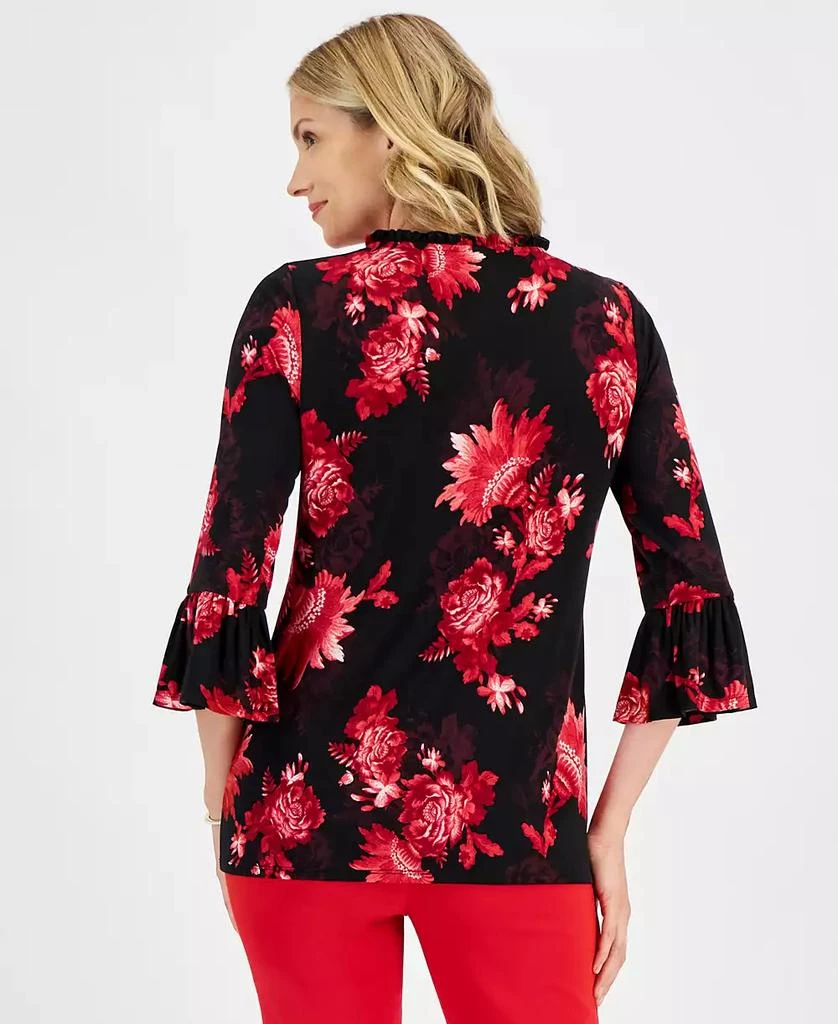 JM Collection Petite Vintage Enchantment 3/4-Sleeve Top, Created for Macy's 2