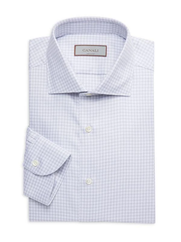Check Cotton Slim-Fit Dress Shirt  On Sale Now with Up to 79% Off |  Discover Exclusive Deals & Savings at BeyondStyle  Authentic Canali men's  apparel|Men's|dress shirts|men's with Limited-Time Discounts, Free