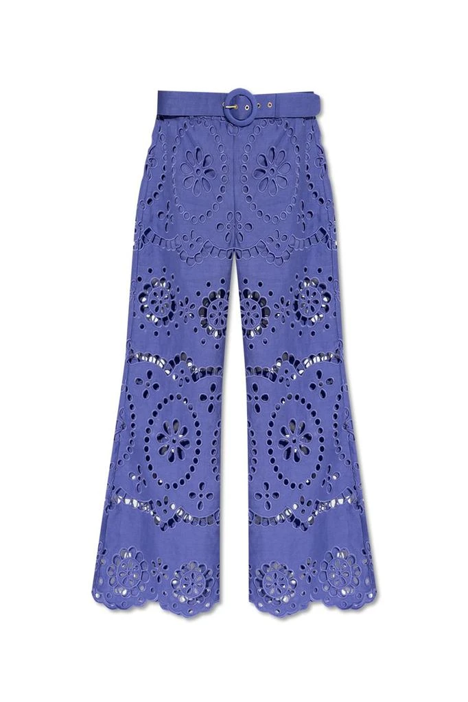 Zimmermann Zimmermann Broderie Anglaise Cropped Trousers 1