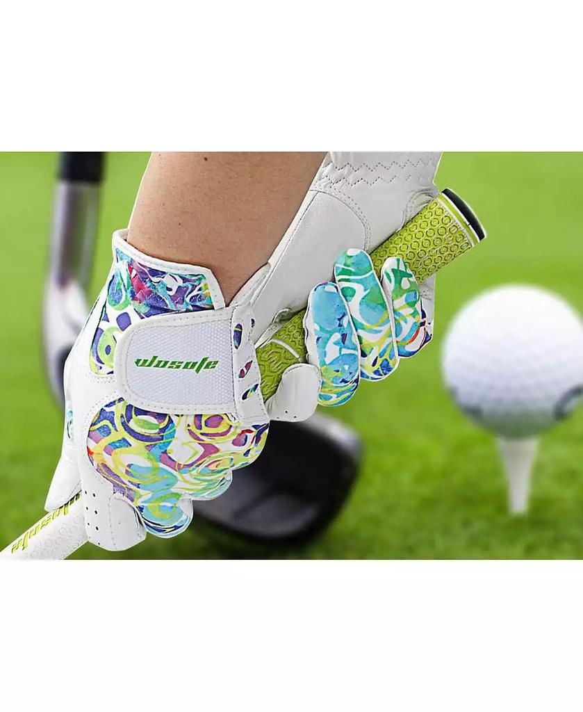 Wosofe Golf Gloves for Women Ladies Soft Leather Accessories Breathable for Non Slip Gloves 1 Pair