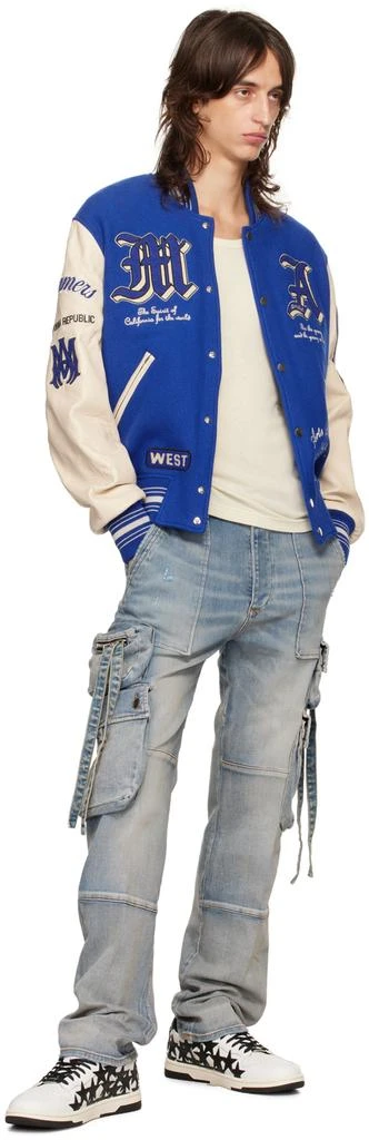 AMIRI Blue 'Dream Team' Bomber Jacket 4