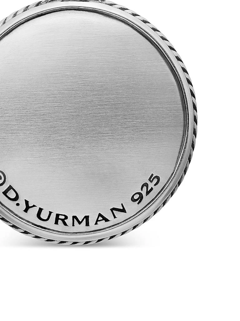 David Yurman Maritime Compass Amulet in Sterling Silver with Center Black Diamond, 26.8mm 6