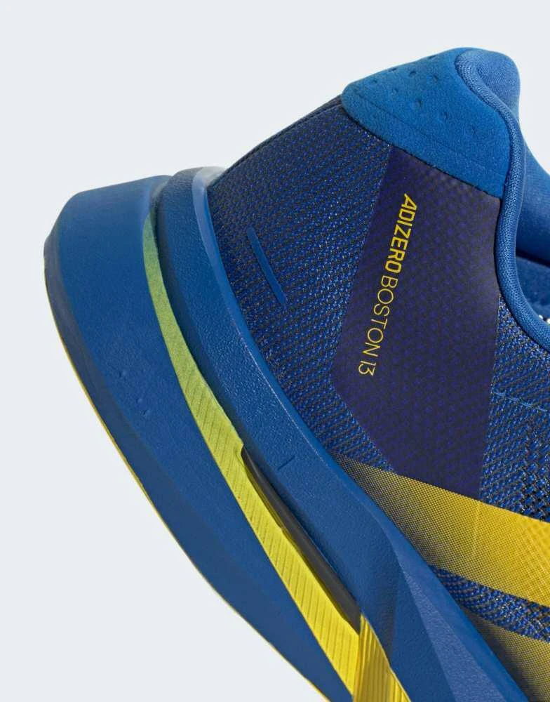 Adidas adidas performance Adizero boston 13 shoes in blue / yellow / core black 5