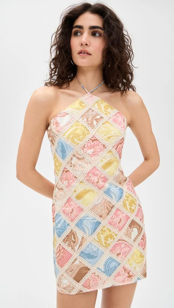 Hemant and Nandita Lace Insert Mini Dress 6
