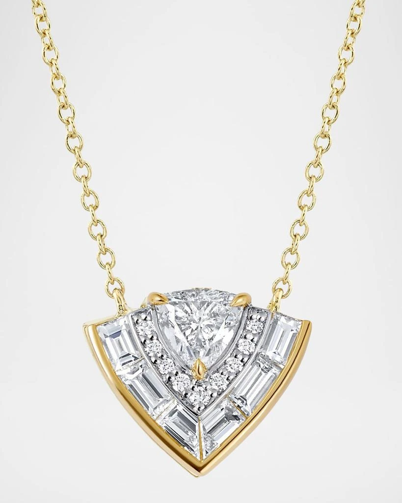 Emily P. Wheeler 18K Yellow and White Gold Tiered Diamond Necklace, 16"L 1