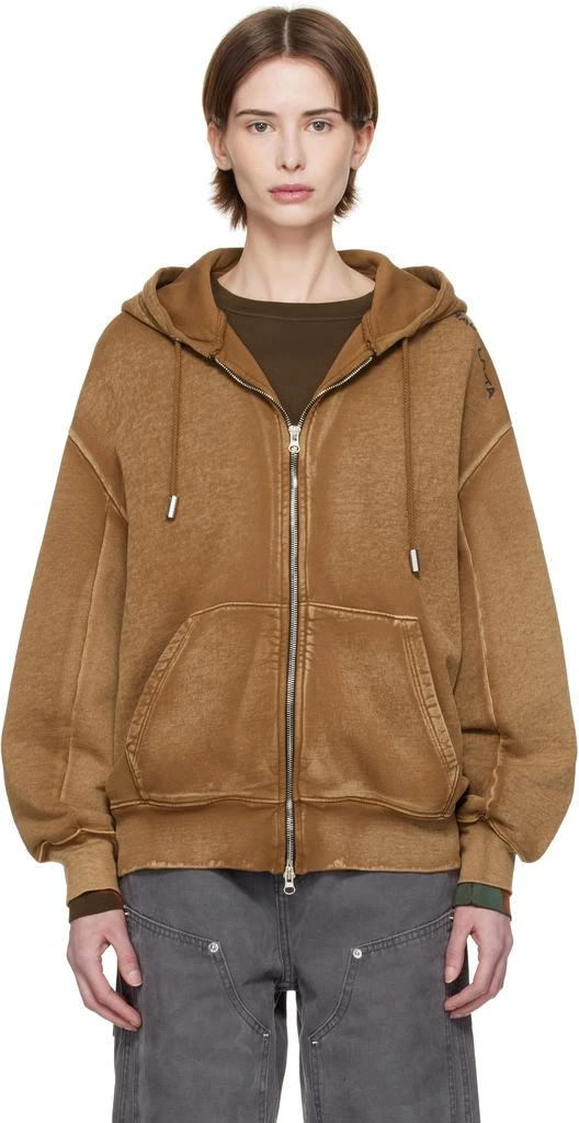 Eckhaus Latta Tan Zip Hoodie 1