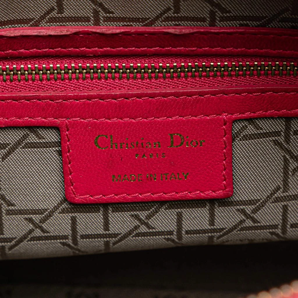 Dior Dior Pink Leather Large Cannage Lady Dior Tote Bag 7