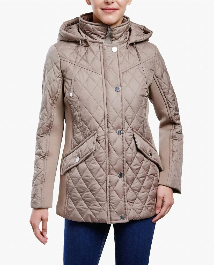 London Fog London Fog - Zip Front Hooded Quilted Jacket