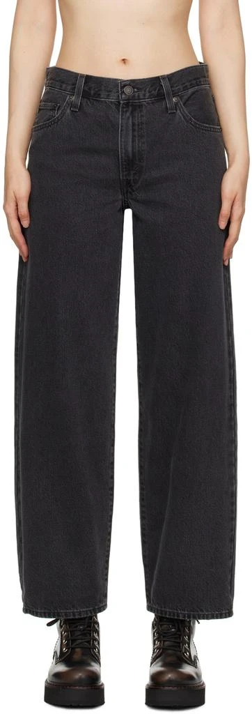 Levi's Black Baggy Dad Jeans 1