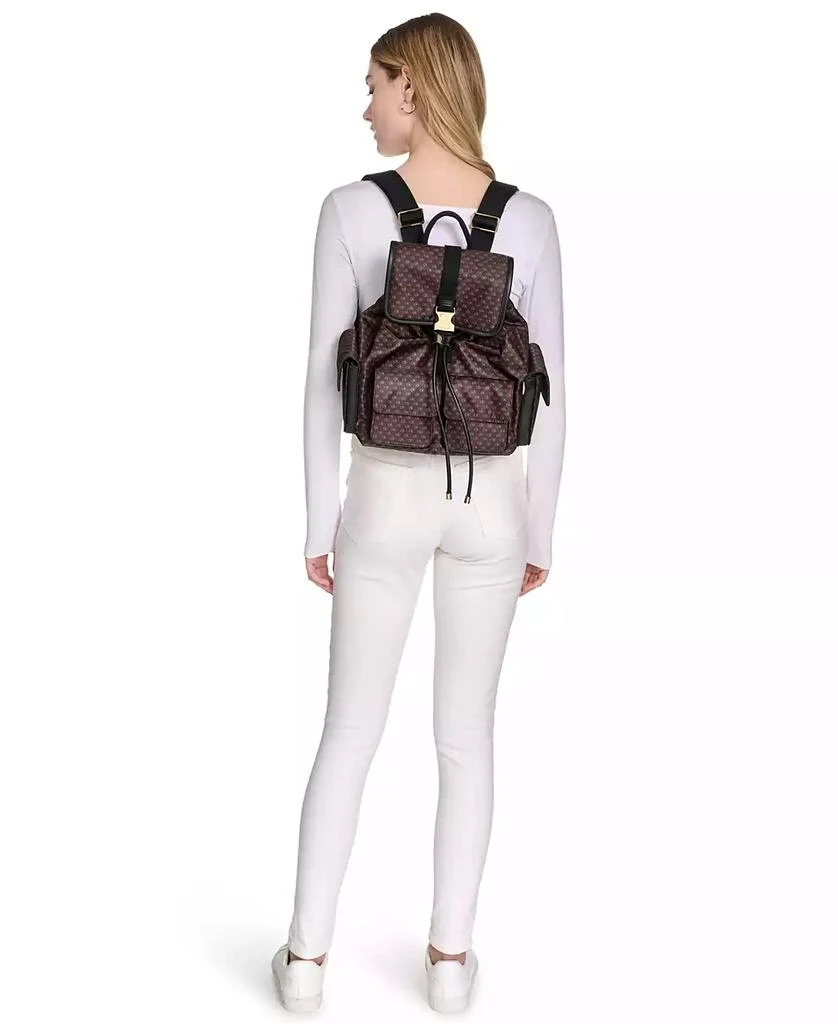 Calvin Klein Elora Nylon Mini Signature Front Buckle Backpack 6