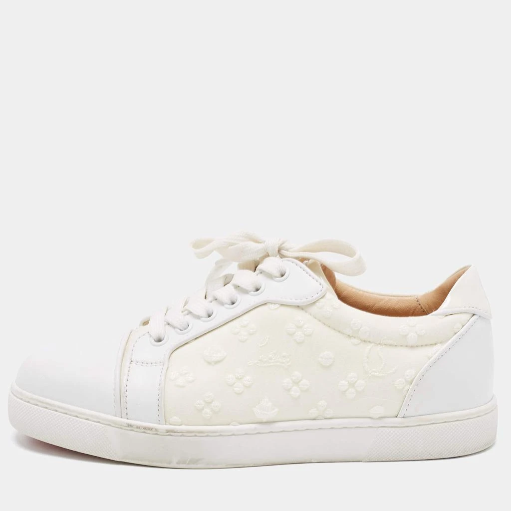 Christian Louboutin Christian Louboutin White Fabric And Leather Vieira Orlato Trainers Sneakers Size 36.5 1