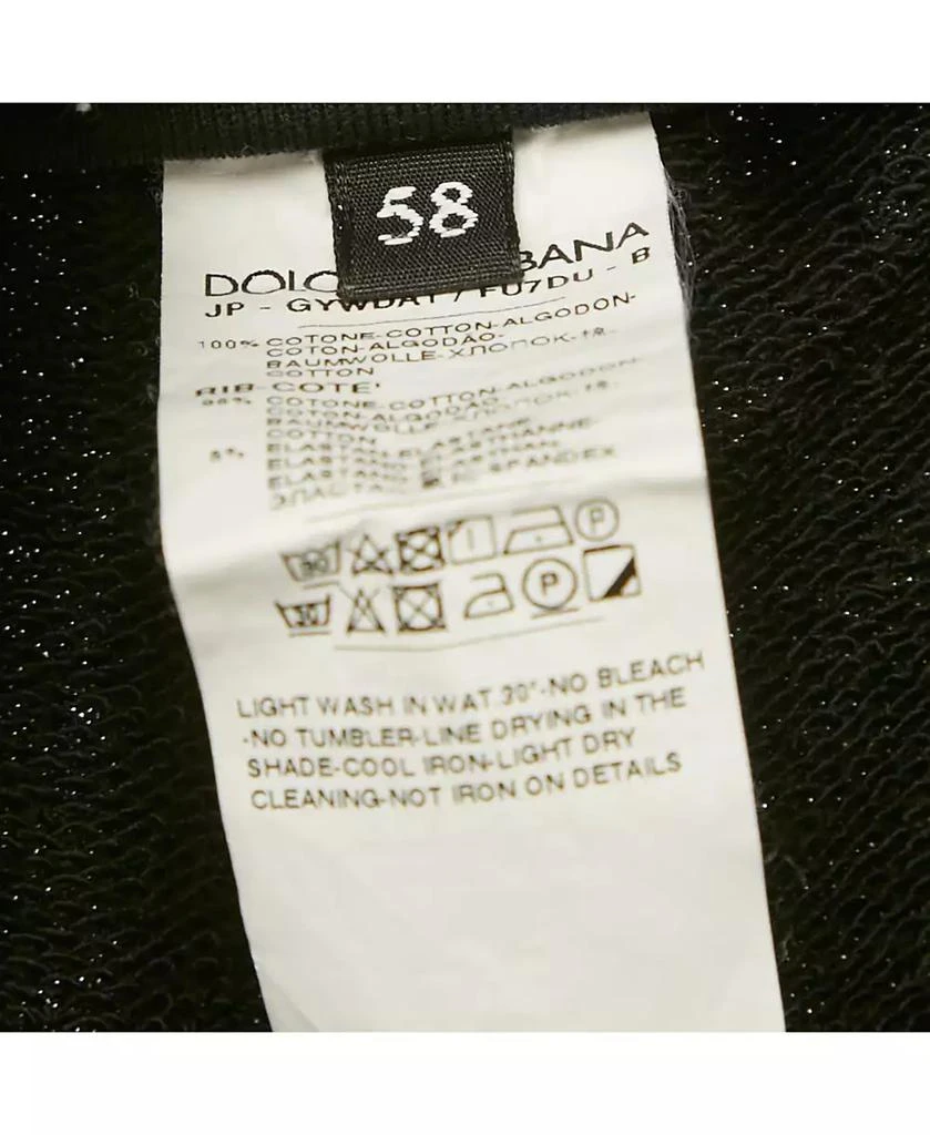 Pre-Owned Dolce & Gabbana Men's Black Cotton Logo Plaque Sweatpants 6