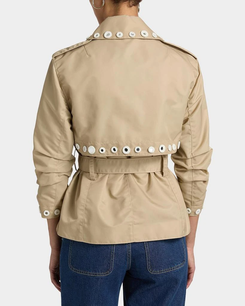 Cinq a Sept Yates Crochet Mirrors Short Trench Coat 3