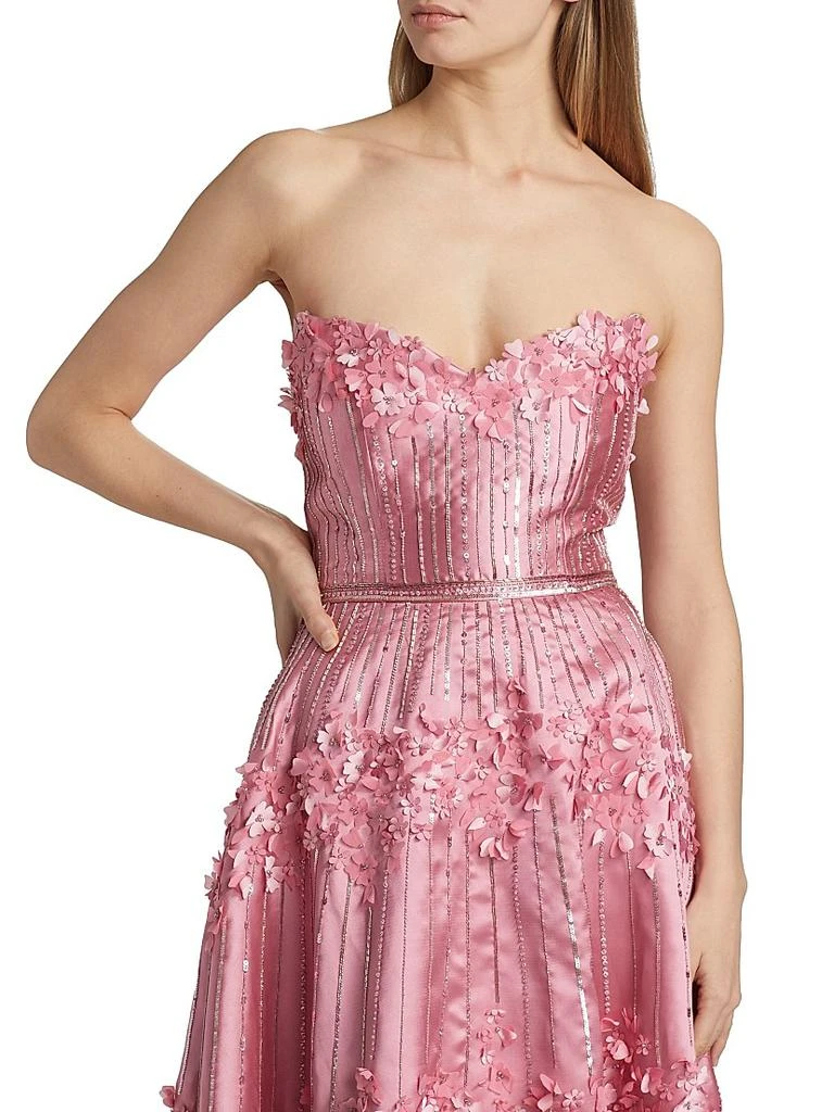 Theia Women's Toby Beaded High-Low Gown - Wild Rose - Size 4 Theia Women's Toby Beaded High-Low Gown - Wild Rose - Size 4