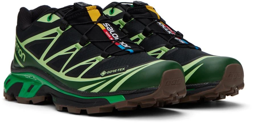 Salomon Black & Green XT-6 GTX Sneakers 4