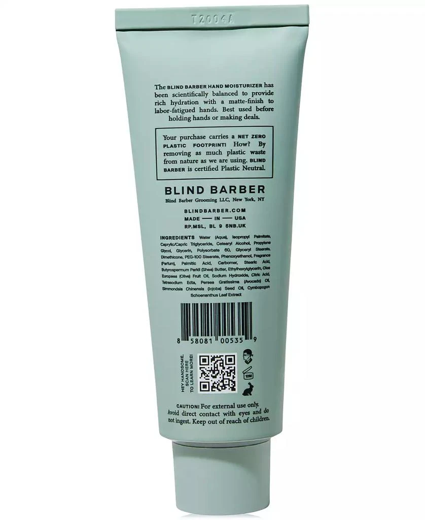 Blind Barber Lemongrass Tea Daily Hand Moisturizer, 2.6 oz 2