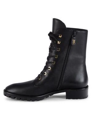 Stuart Weitzman Laine Leather Combat Boots 4
