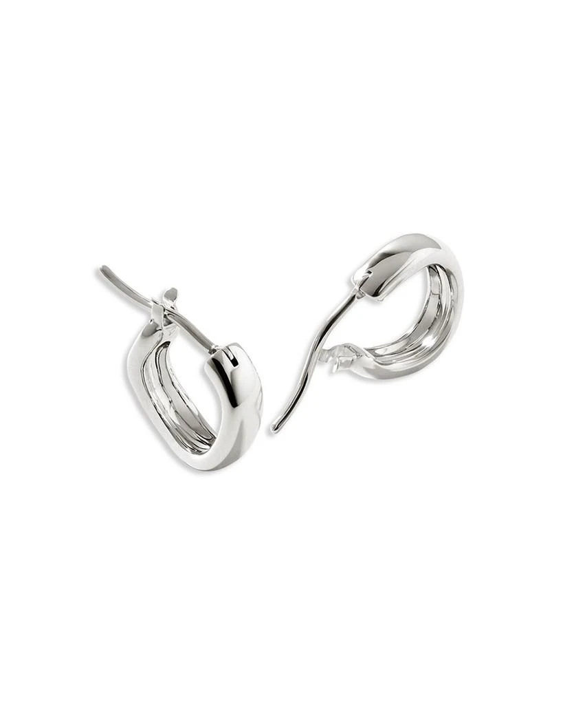 John Hardy Sterling Silver Surf Huggie Hoop Earrings 3