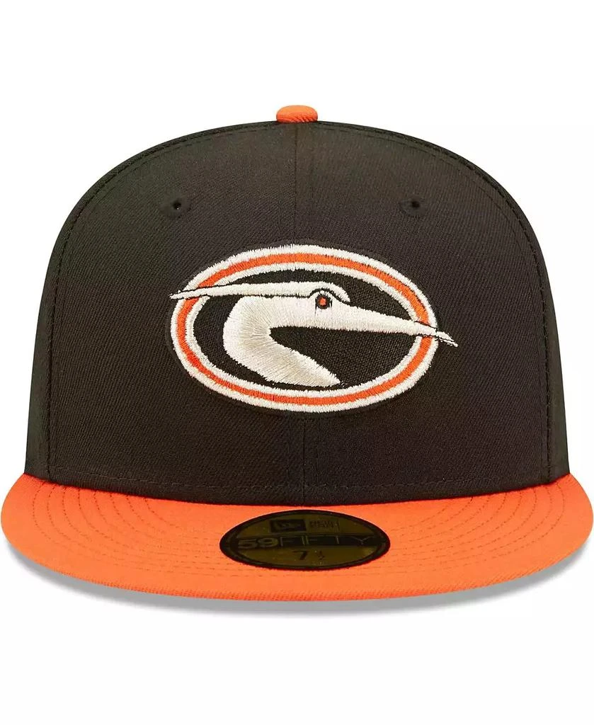 New Era Men's Black Delmarva Shorebirds Authentic Collection Team Alternate 59FIFTY Fitted Hat 2