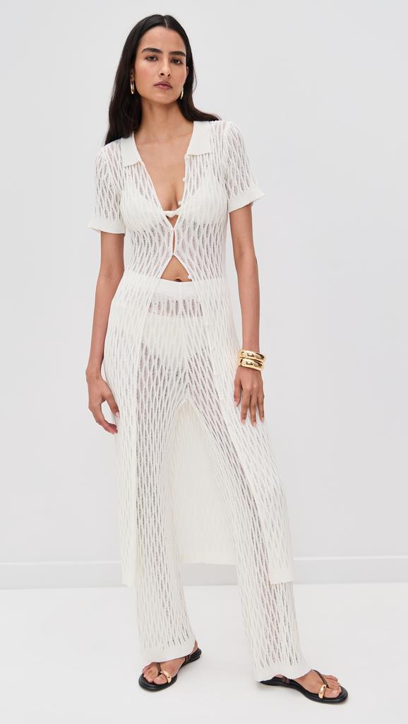MINKPINK Kirra Pointelle Knit Top