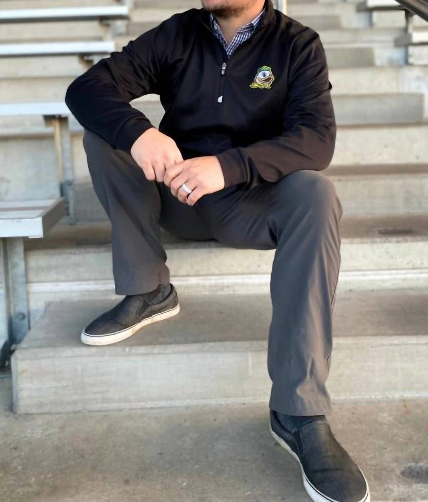 Cutter & Buck Oregon Ducks 1/4 Zip Traverse Pullover In Black 2