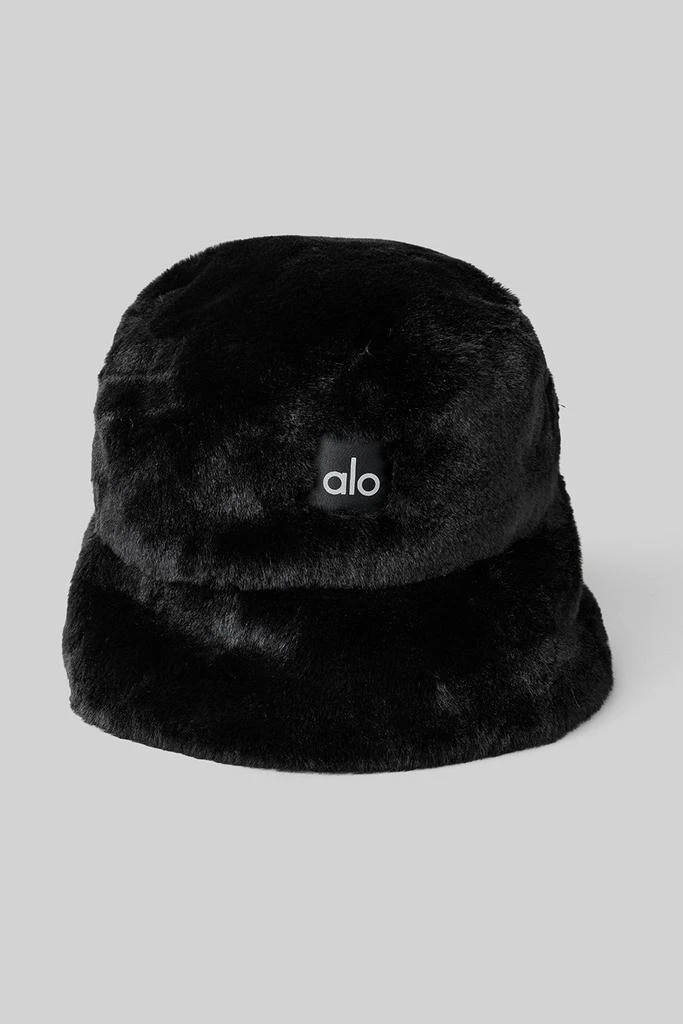 Alo Yoga Faux Fur Bucket Hat - Black 1