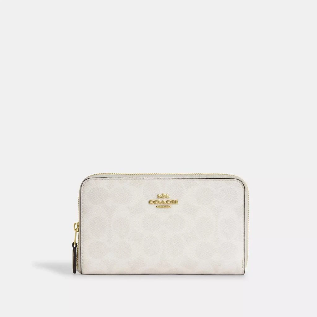 Coach Medium Id Zip Wallet In Signature Canvas 8