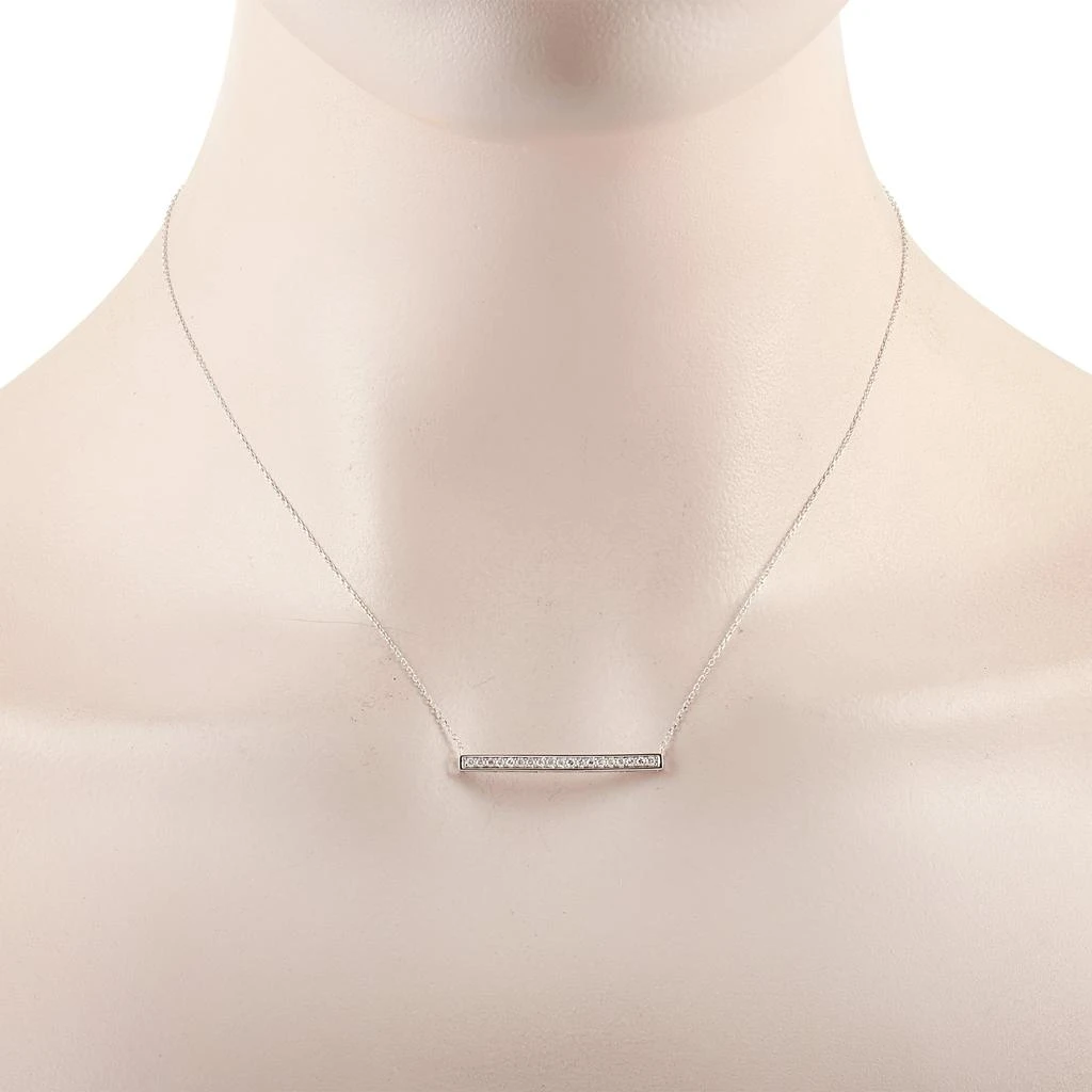 Non Branded 14K White Gold 0.25 ct Diamond Pendant Necklace 2