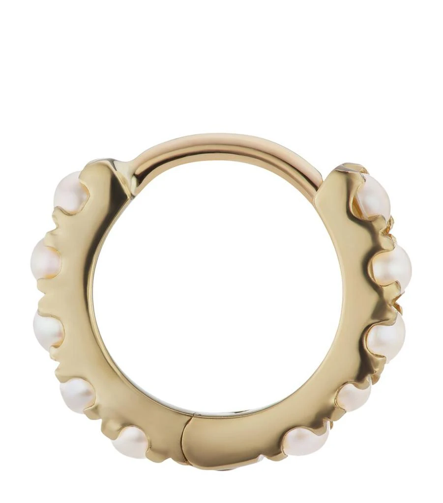 Maria Tash Yellow Gold Pearl Eternity Hoop Earring (6.5mm) 3