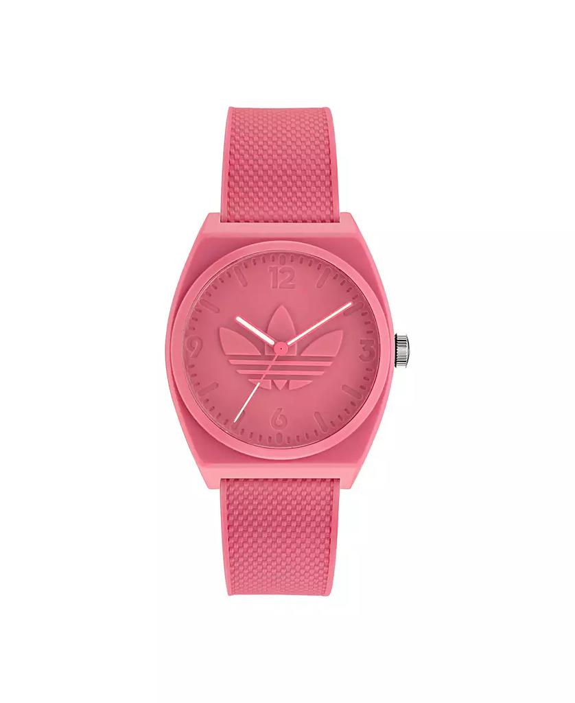 Adidas Unisex Three Hand Project Two Pink Resin Strap Watch 38mm