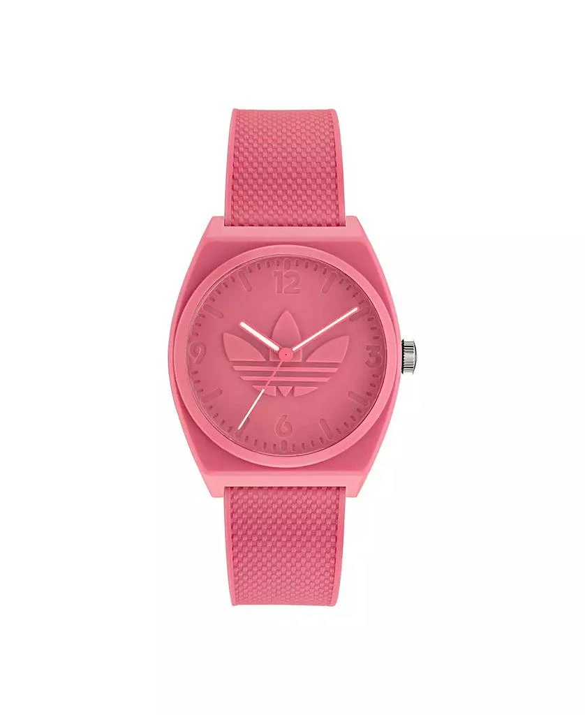 Adidas Unisex Three Hand Project Two Pink Resin Strap Watch 38mm 1