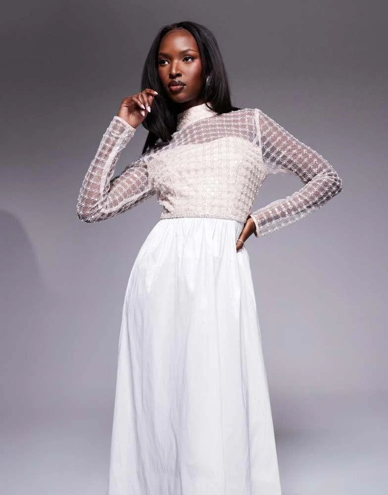 True Decadence True Decadence High neck maxi dress in white 4