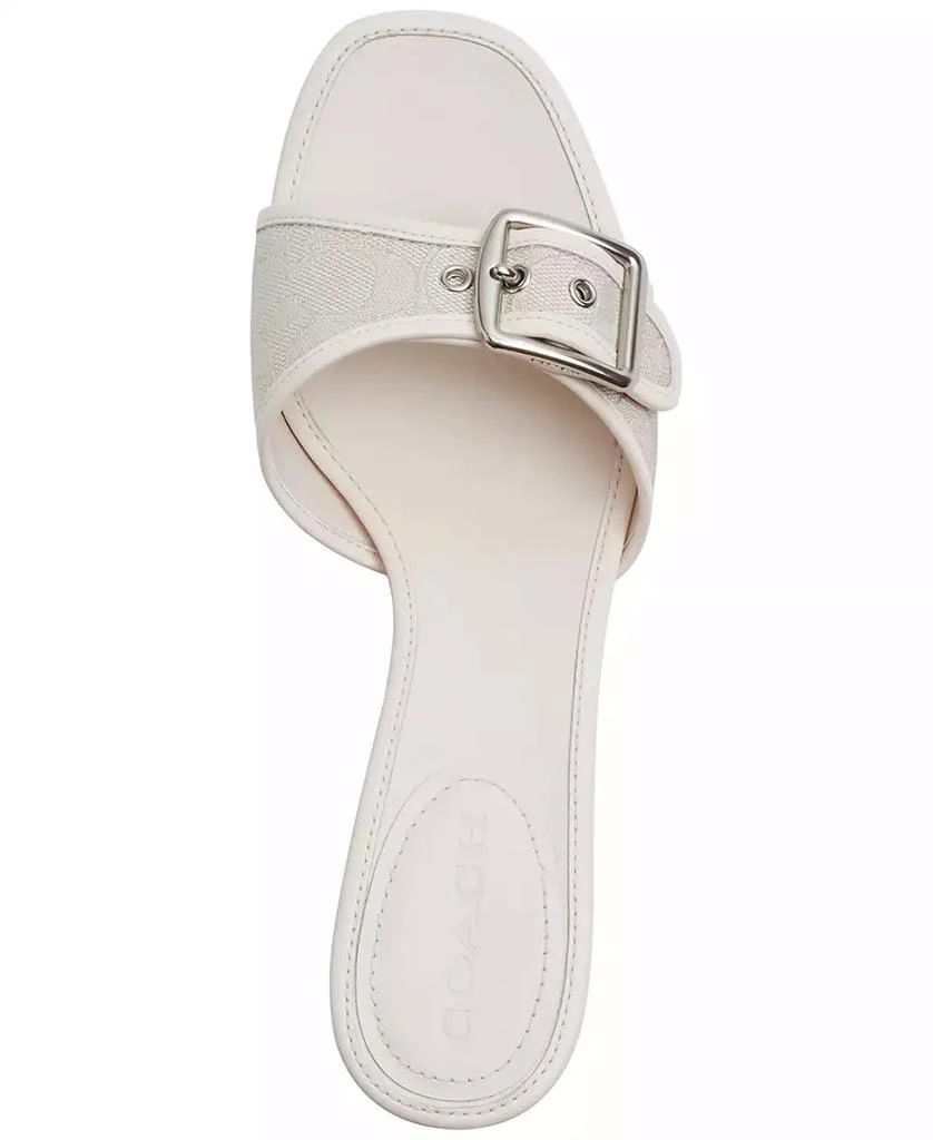 Coach Margot Kitten-Heel Buckled Slide Sandals 4