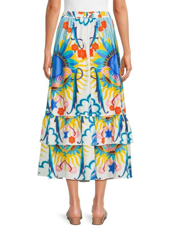 Borgo de Nor Paulina Print Tiered Skirt 2
