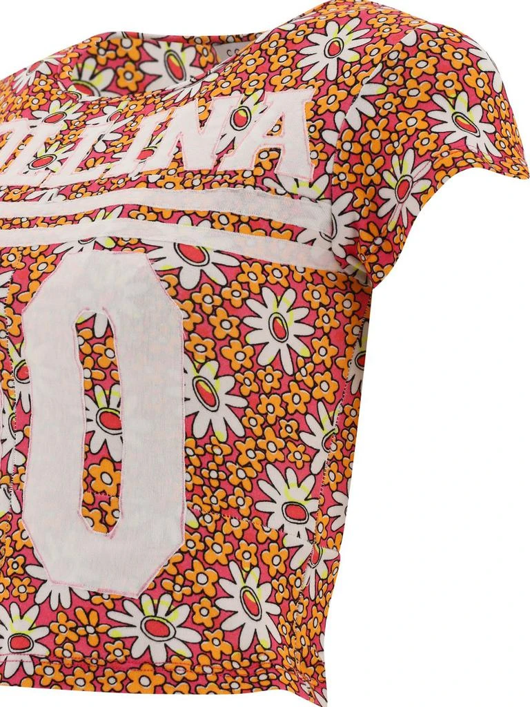 Collina Strada Collina Strada Floral Printed Crewneck Cropped T-Shirt 4