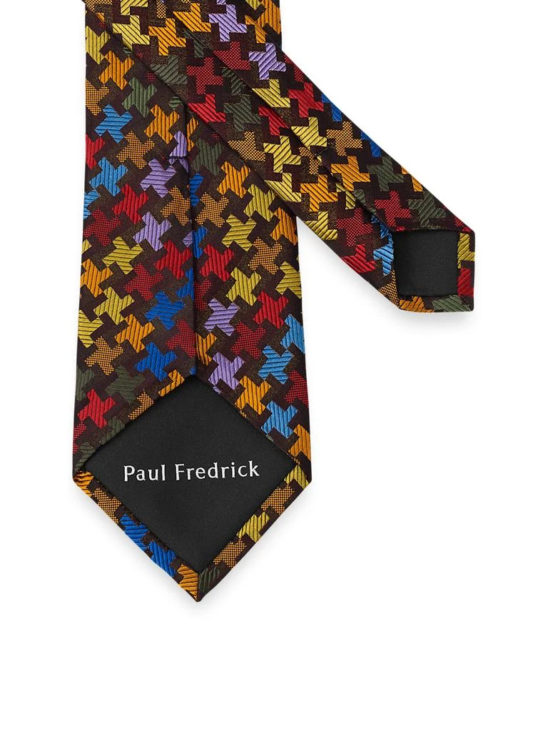Paul Fredrick Geometric Woven Silk Tie 3