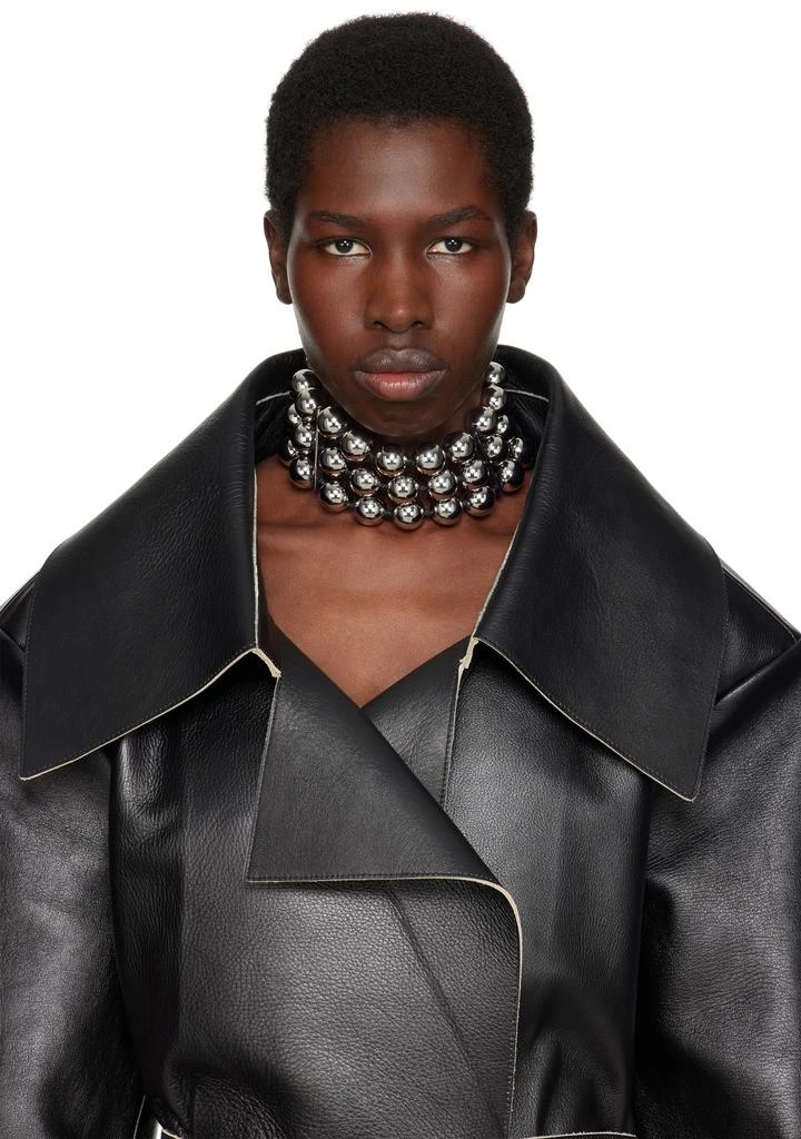 D'heygere Silver Ball Chain Choker 2