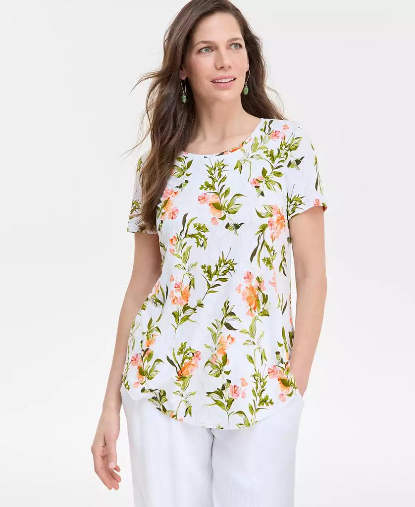 売れ筋商品|||ジェイエムコレクション Tシャツ トップス レディース Women's Embellished Cotton Polished T-Shirt, Exclusively at Macys Neo Jade Combo JM Collection Women's Embellished Cotton Polished T-Shirt