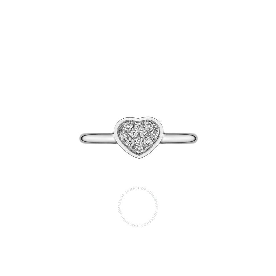 Chopard Happy Hearts 18k White Gold 0.12 CT Diamond Ring