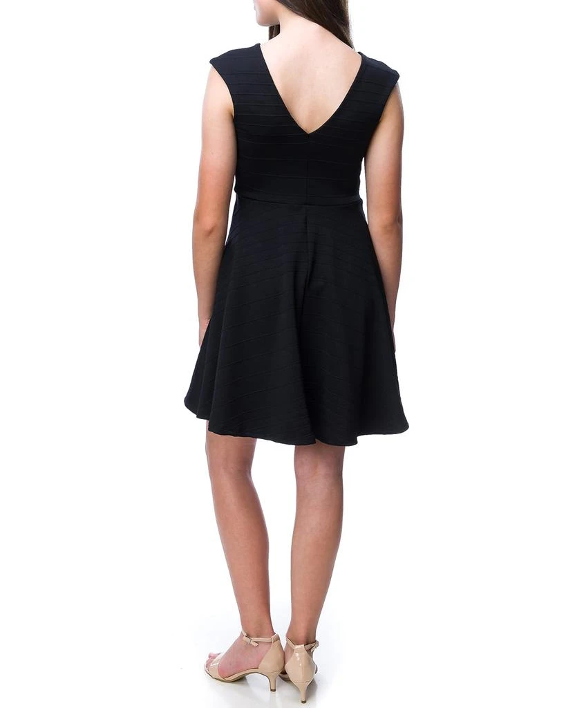 Un Deux Trois Girl's Textured Cap Sleeve Dress, Size 7-16 3