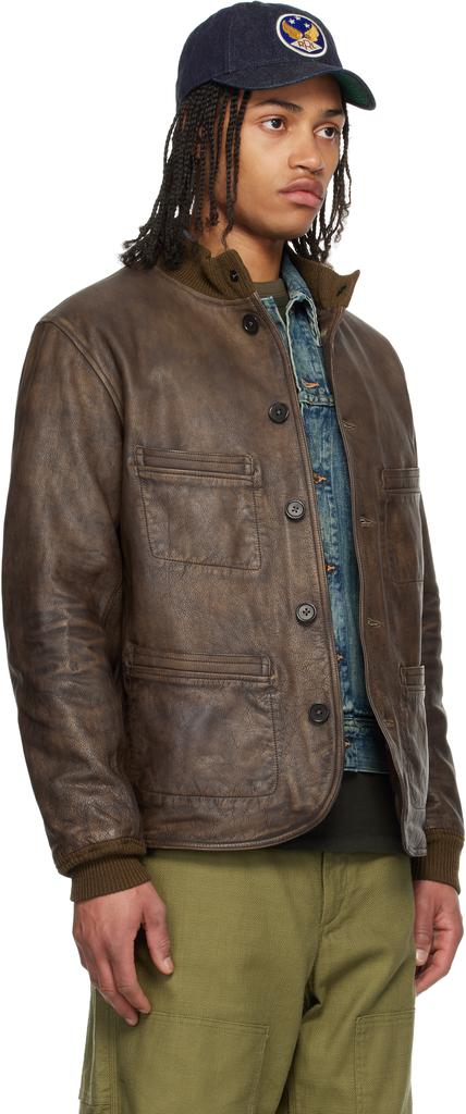 RRL Brown Parkhurst Leather Jacket